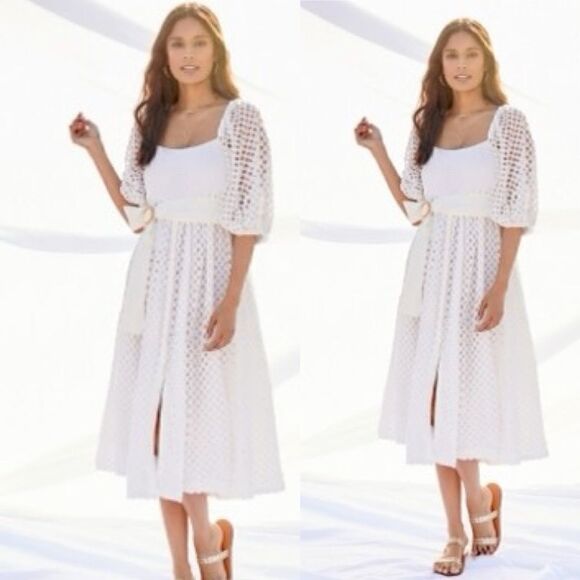 Place Nationale Azuretti Dress in Ivory - Picture 1 of 5
